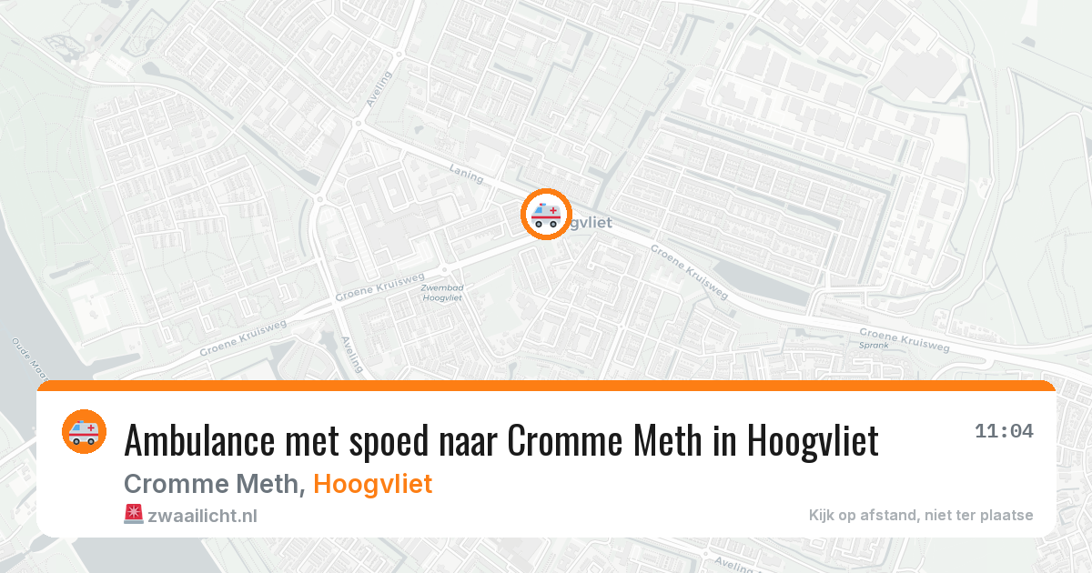 Ambulance met spoed naar Cromme Meth in Hoogvliet — 18 jun 2026
