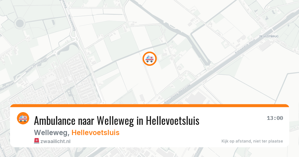 Ambulance naar Welleweg in Hellevoetsluis — 4 aug 2026