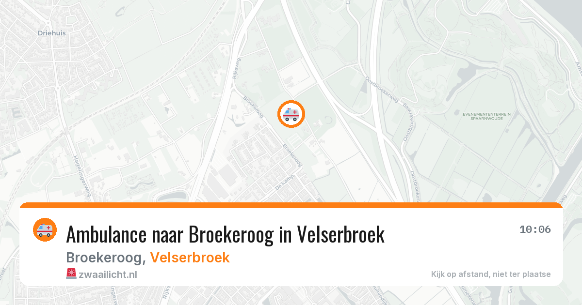 Ambulance naar Broekeroog in Velserbroek — 9 feb 2026
