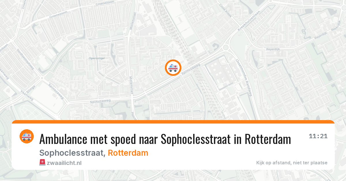 Ambulance met spoed naar Sophoclesstraat in Rotterdam — 20 jul 2026