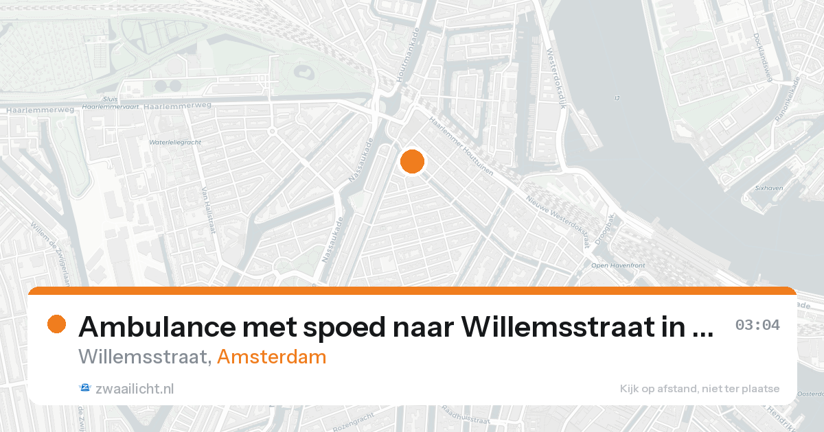 Ambulance met spoed naar Willemsstraat in Amsterdam — 16 aug 2026