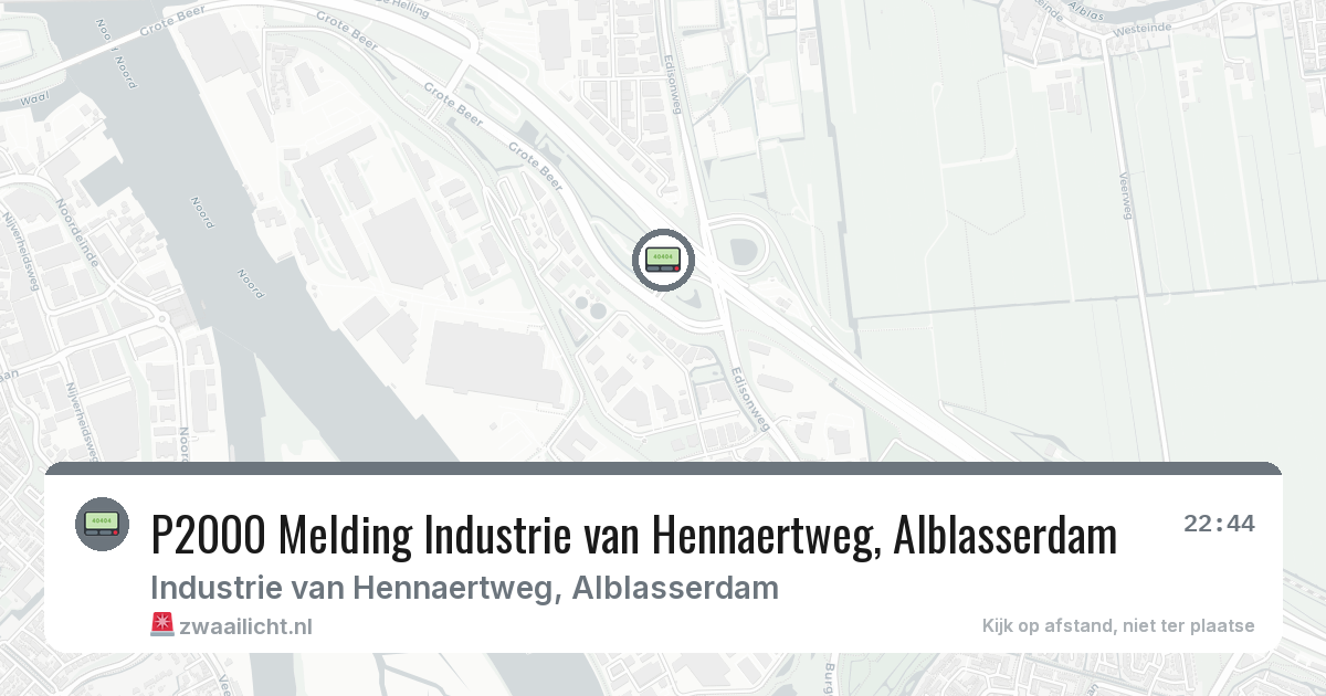 P2000 Melding Industrie van Hennaertweg, Alblasserdam — 31 jan 2026