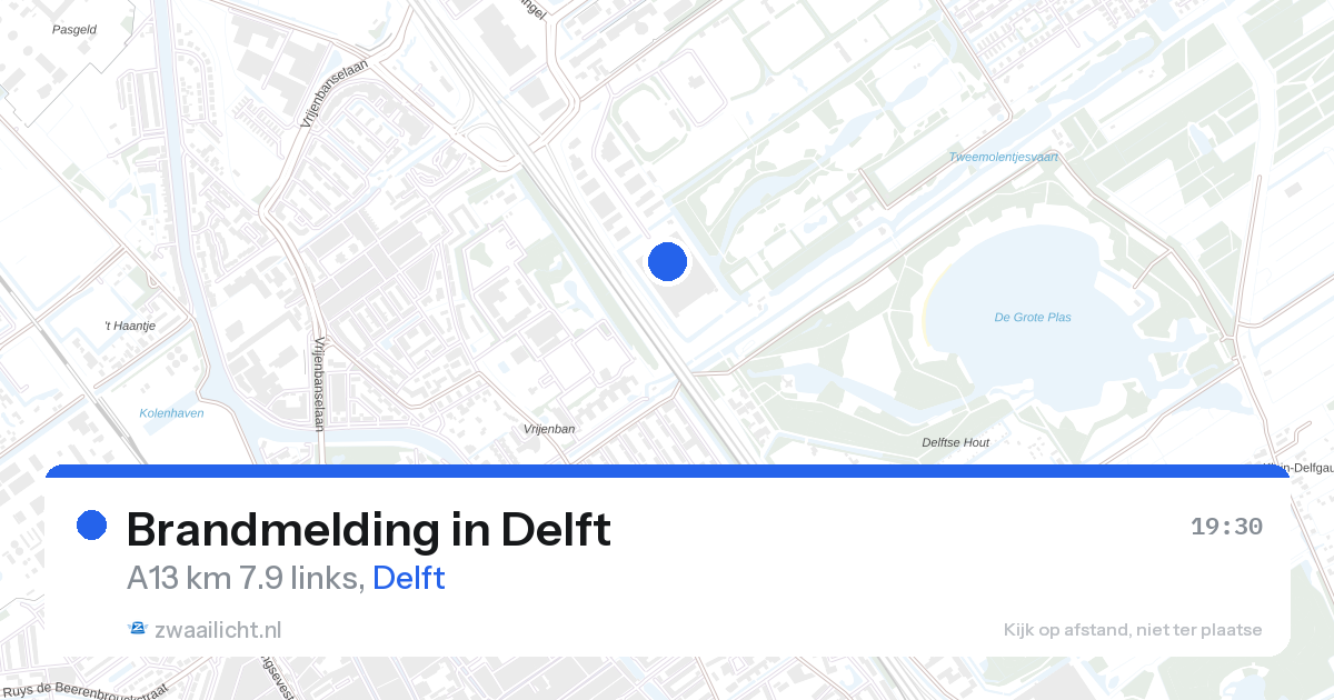Brandmelding in Delft — 27 aug 2026