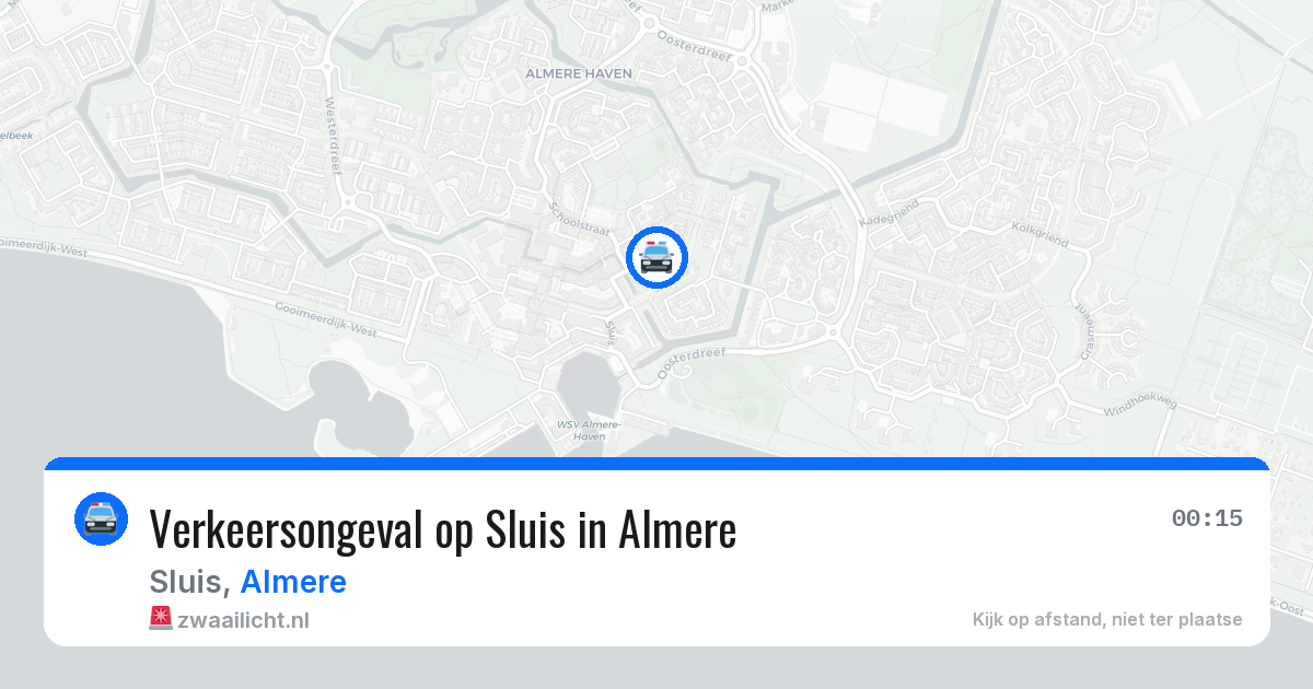 Verkeersongeval op Sluis in Almere — 14 jul 2026