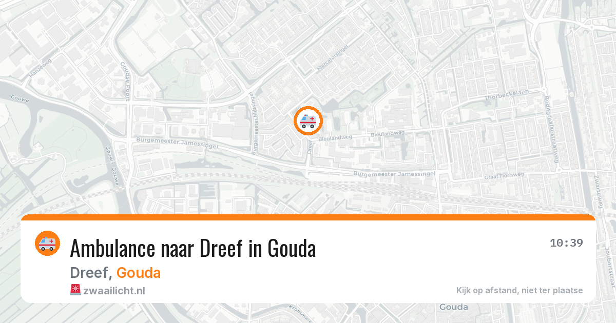 Ambulance naar Dreef in Gouda — 16 jun 2026