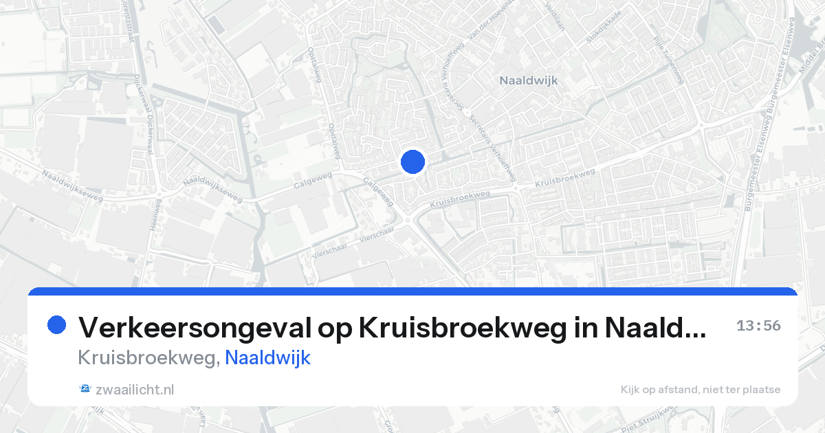 Verkeersongeval op Kruisbroekweg in Naaldwijk — 18 apr 2026