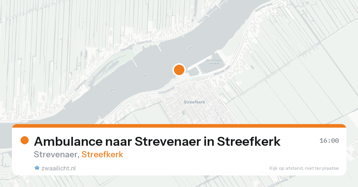 Ambulance naar Strevenaer in Streefkerk — 24 aug 2026