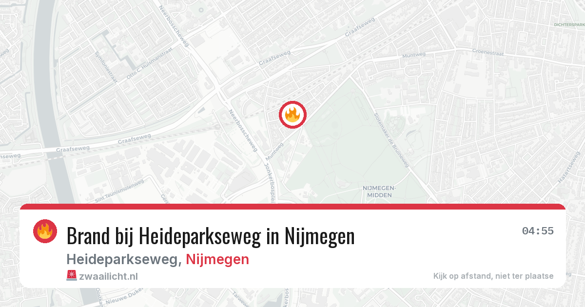 Brand bij Heideparkseweg in Nijmegen — 28 jun 2026