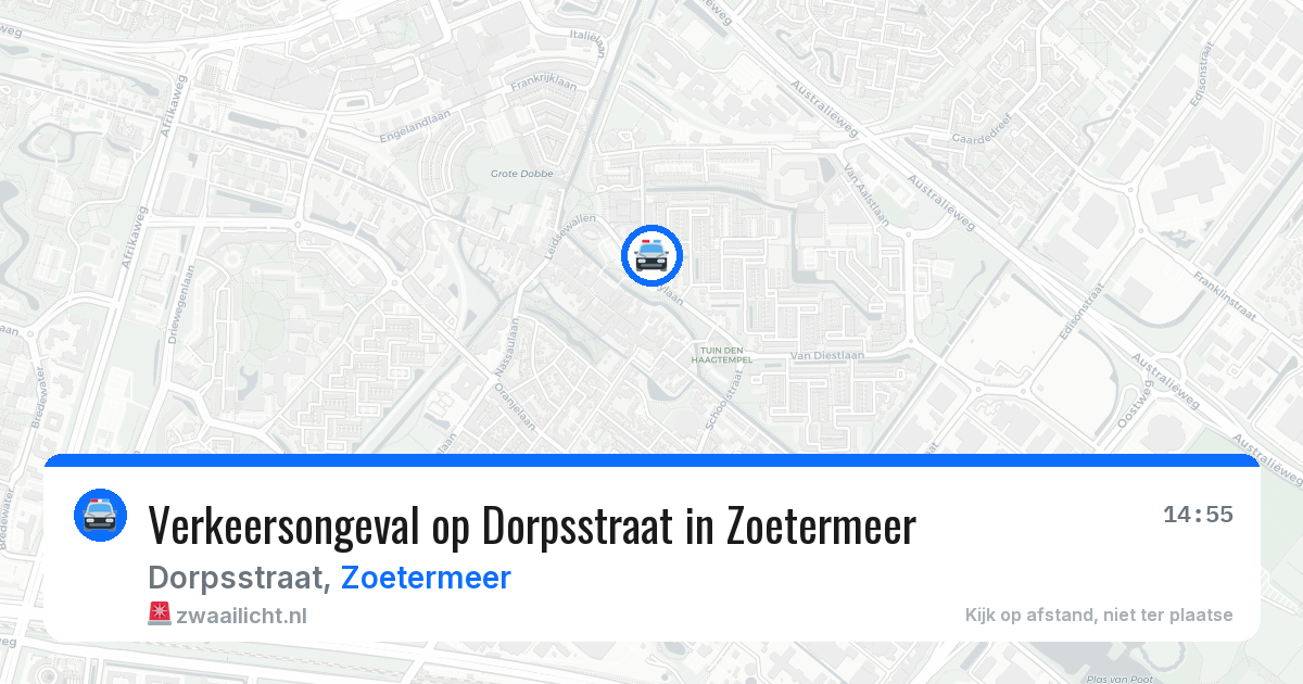 Verkeersongeval op Dorpsstraat in Zoetermeer — 22 apr 2026