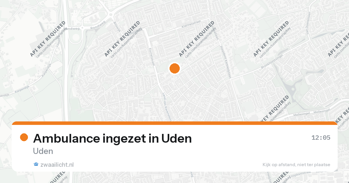 Ambulance ingezet in Uden — 26 aug 2026