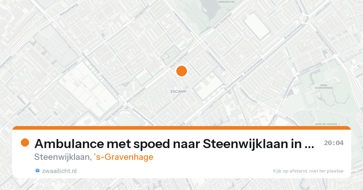 Ambulance met spoed naar Steenwijklaan in 's-Gravenhage — 24 aug 2026