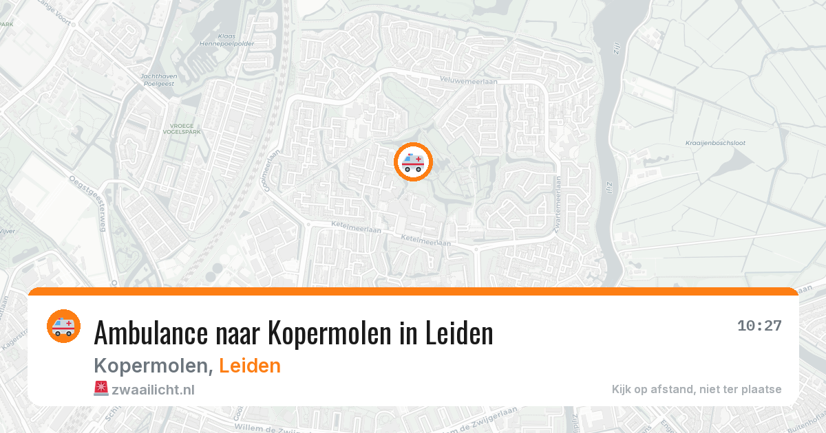 Ambulance naar Kopermolen in Leiden — 24 jun 2026