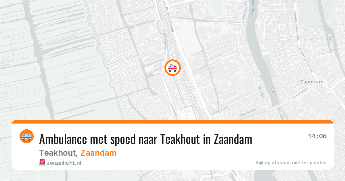 Ambulance met spoed naar Teakhout in Zaandam — 27 jan 2026