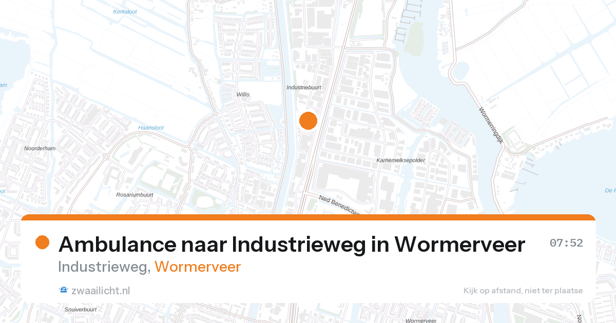 Ambulance naar Industrieweg in Wormerveer — 27 aug 2026