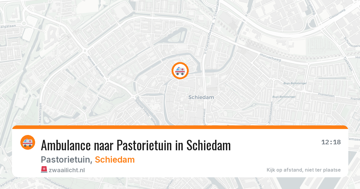 Ambulance naar Pastorietuin in Schiedam — 29 mei 2026