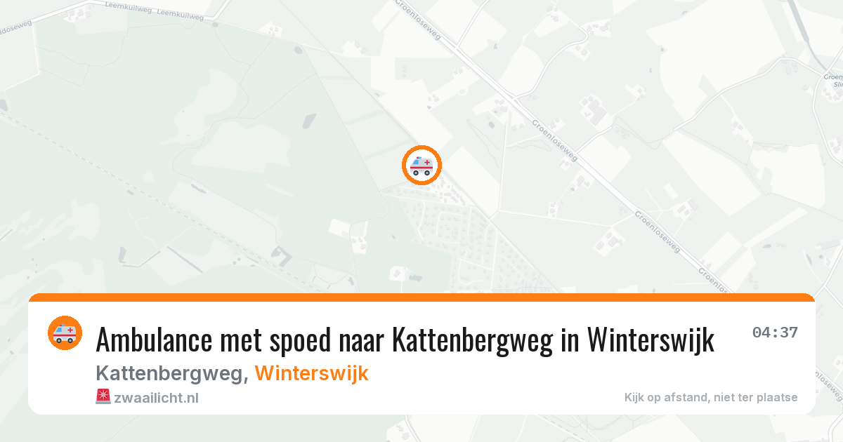 Ambulance met spoed naar Kattenbergweg in Winterswijk — 5 mei 2026