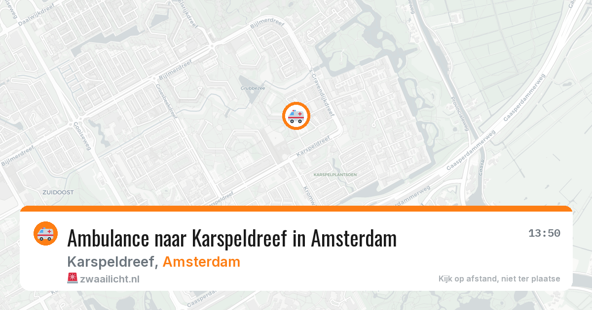 Ambulance naar Karspeldreef in Amsterdam — 25 mrt 2026
