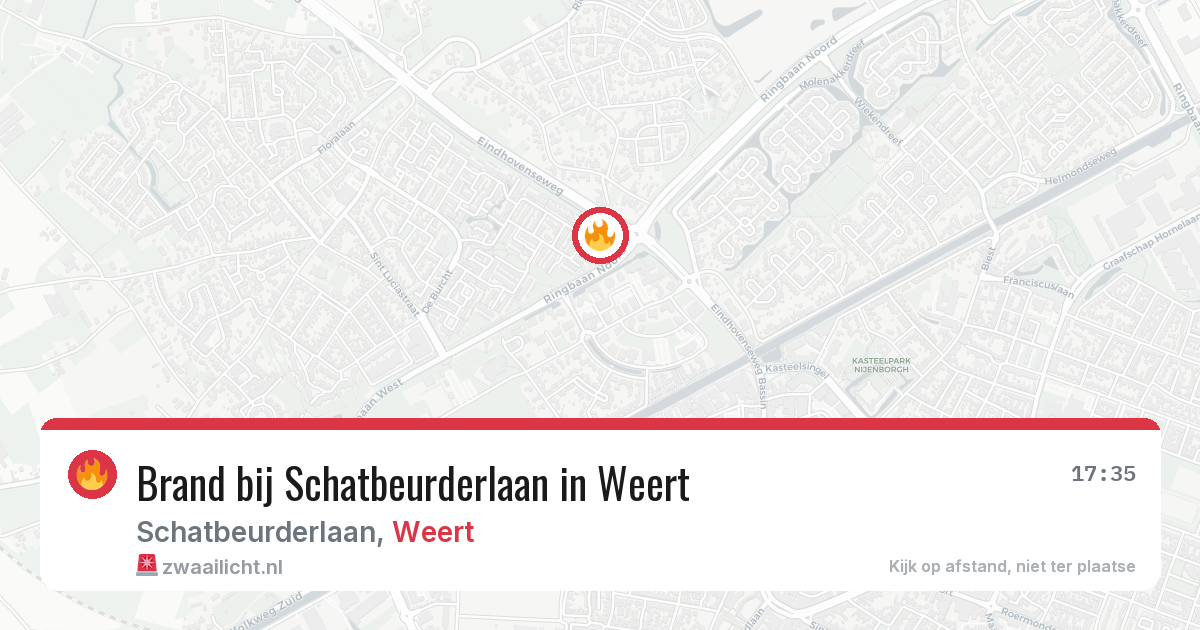 Brand bij Schatbeurderlaan in Weert — 16 mrt 2026