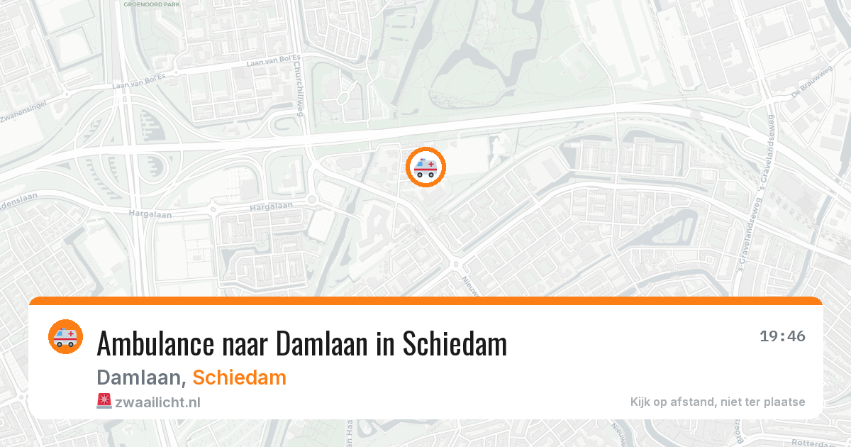 Ambulance naar Damlaan in Schiedam — 15 mei 2026