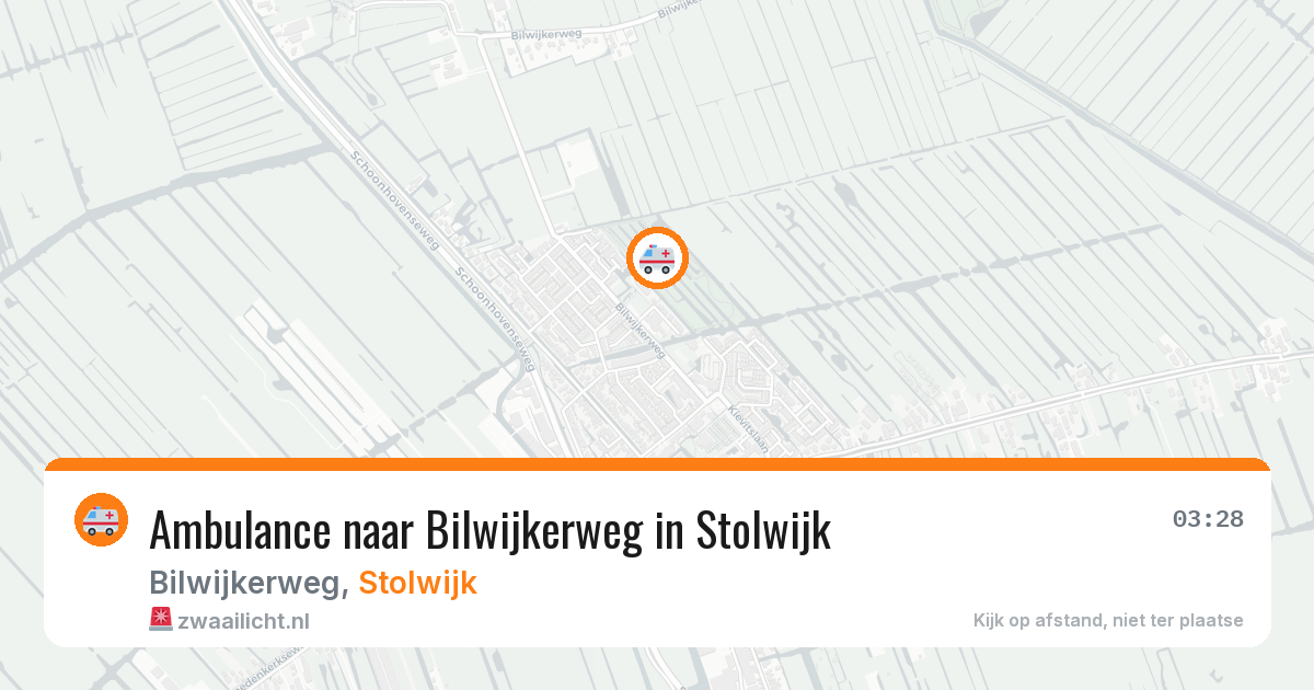 Ambulance naar Bilwijkerweg in Stolwijk — 29 jul 2026