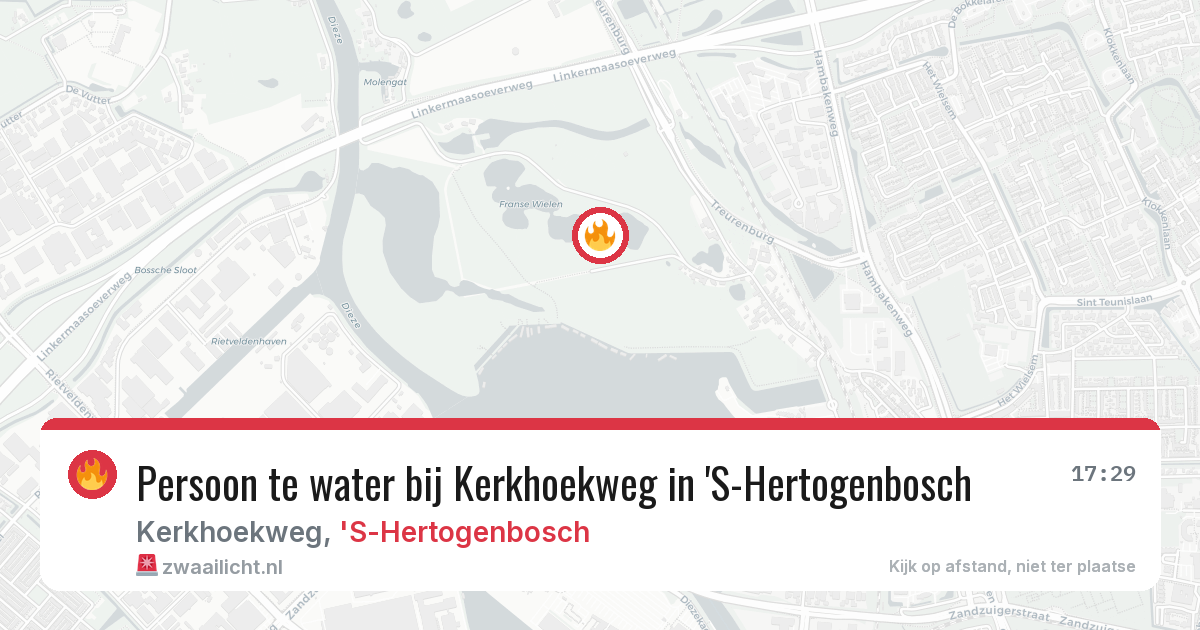 Persoon te water bij Kerkhoekweg in 'S-Hertogenbosch — 1 aug 2026