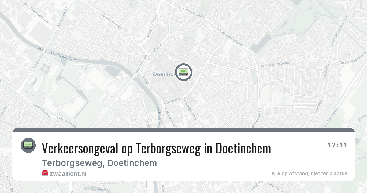 Verkeersongeval op Terborgseweg in Doetinchem — 9 apr 2026