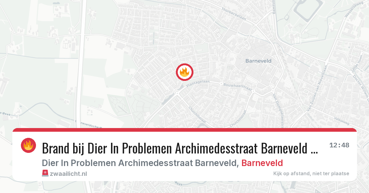Brand bij Dier In Problemen Archimedesstraat Barneveld in Barneveld — 28 jun 2026