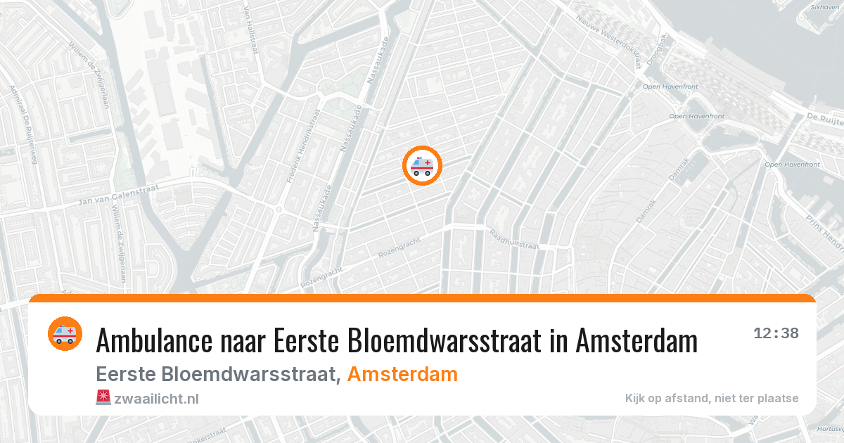 Ambulance naar Eerste Bloemdwarsstraat in Amsterdam — 9 aug 2026