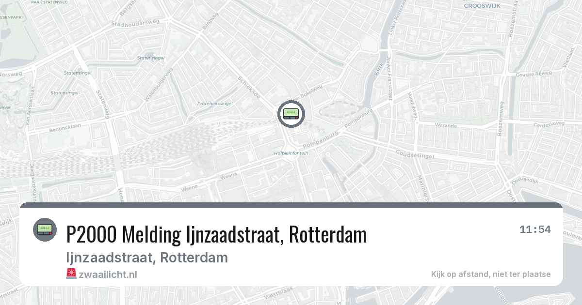 P2000 Melding Ijnzaadstraat, Rotterdam — 31 mei 2026