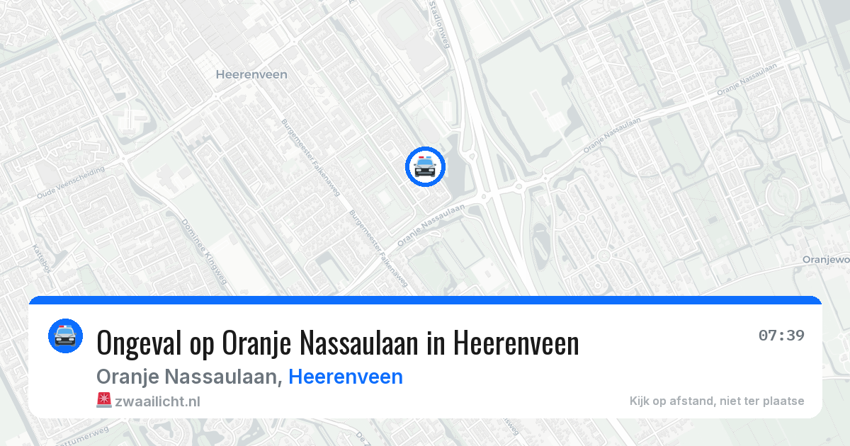 Ongeval op Oranje Nassaulaan in Heerenveen — 11 jun 2026
