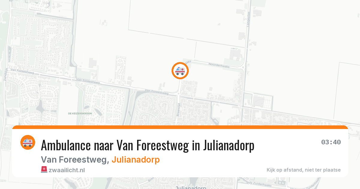 Ambulance naar Van Foreestweg in Julianadorp — 30 mrt 2026