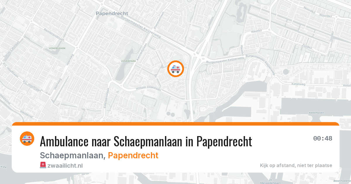 Ambulance naar Schaepmanlaan in Papendrecht — 26 apr 2026