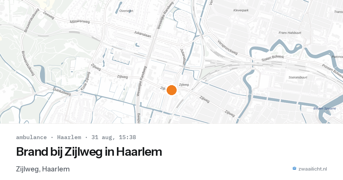 Brand bij Zijlweg in Haarlem — 31 aug 2026