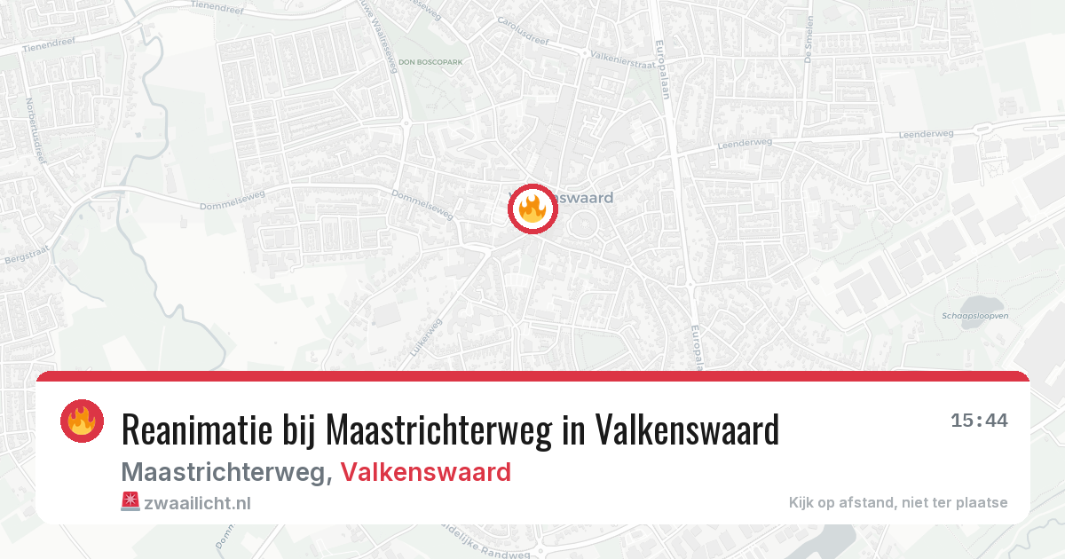 Reanimatie bij Maastrichterweg in Valkenswaard — 1 mei 2026