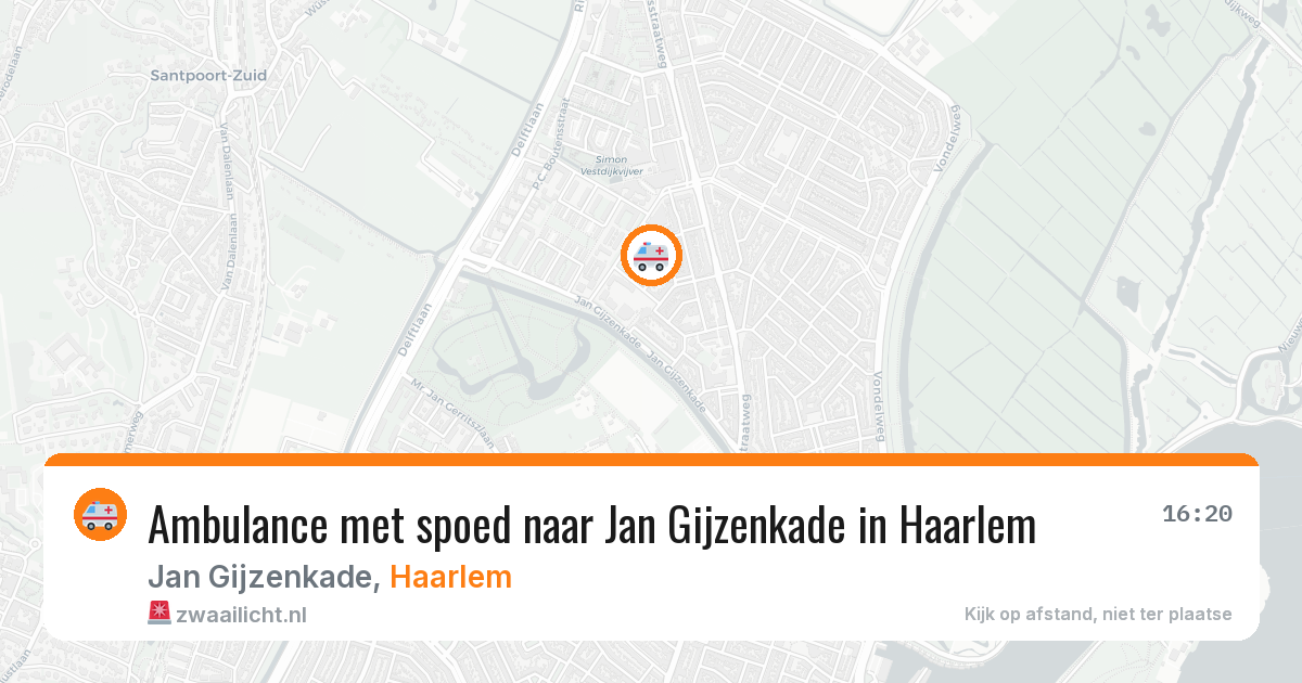 Ambulance met spoed naar Jan Gijzenkade in Haarlem — 10 jun 2026