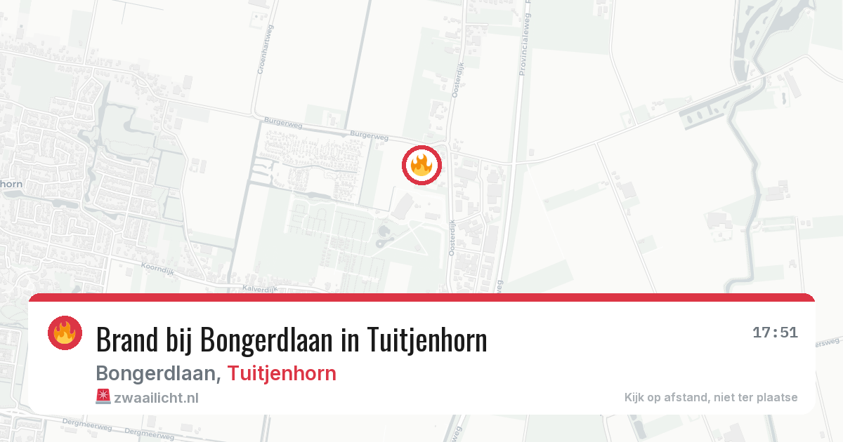 Brand bij Bongerdlaan in Tuitjenhorn — 27 mrt 2026