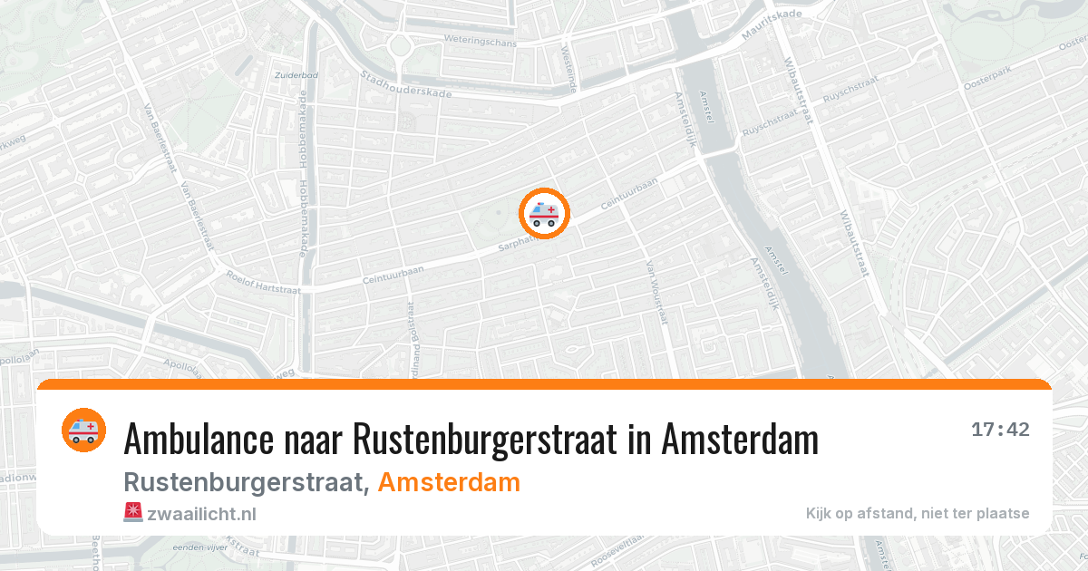 Ambulance naar Rustenburgerstraat in Amsterdam — 28 jun 2026