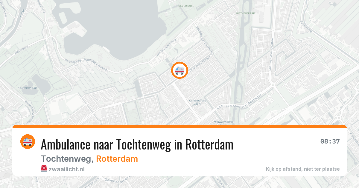 Ambulance naar Tochtenweg in Rotterdam — 5 aug 2026