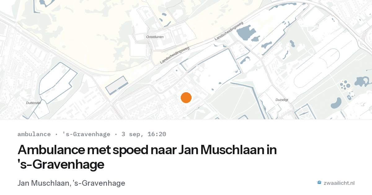 Ambulance met spoed naar Jan Muschlaan in 's-Gravenhage — 3 sep 2026