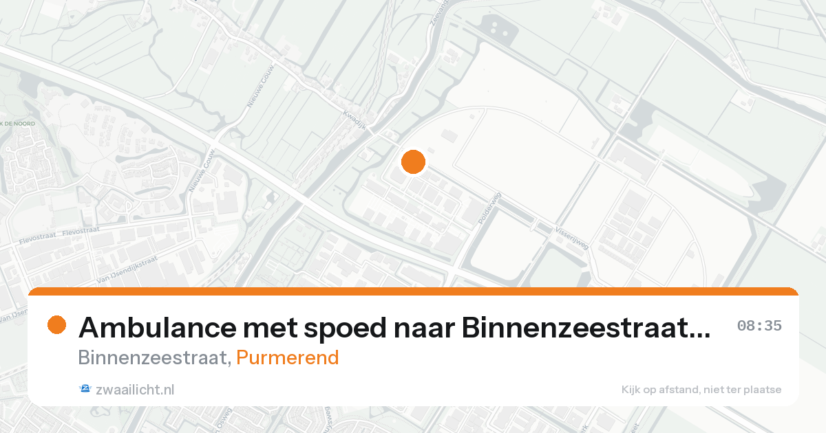 Ambulance met spoed naar Binnenzeestraat in Purmerend — 21 mei 2026
