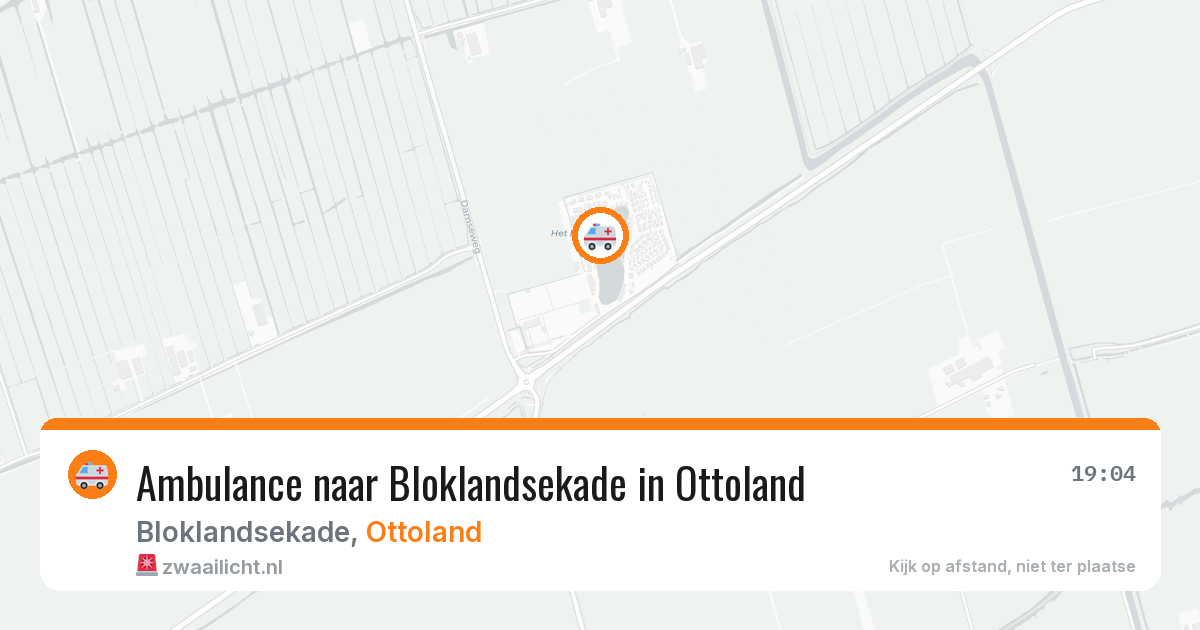 Ambulance naar Bloklandsekade in Ottoland — 12 apr 2026