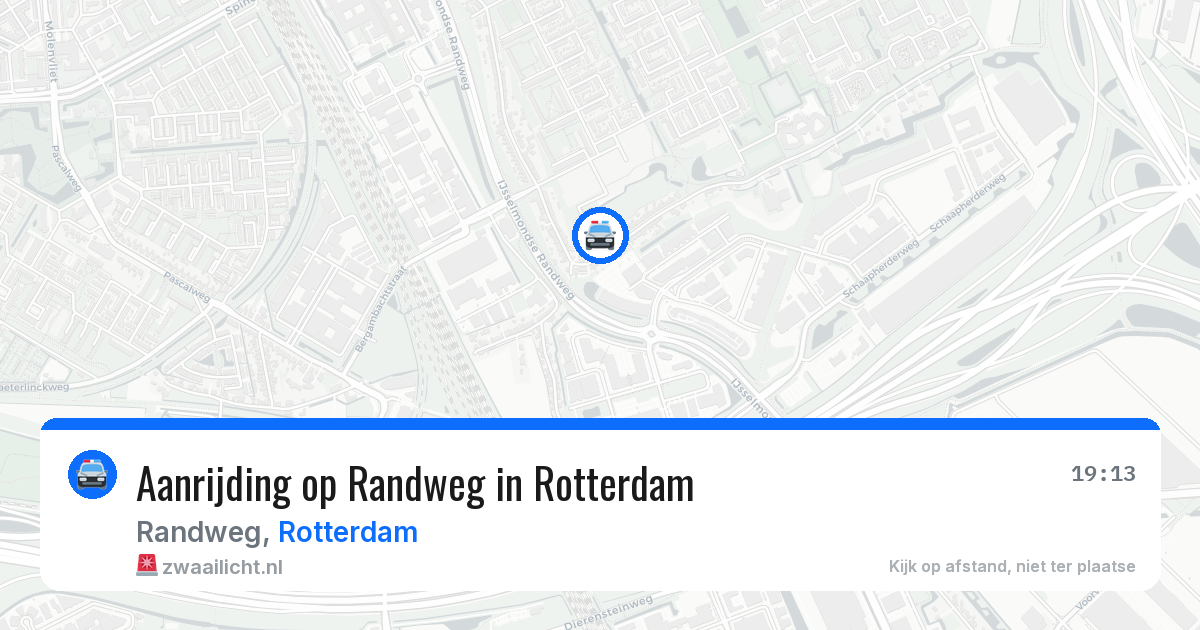 Aanrijding op Randweg in Rotterdam — 20 mrt 2026