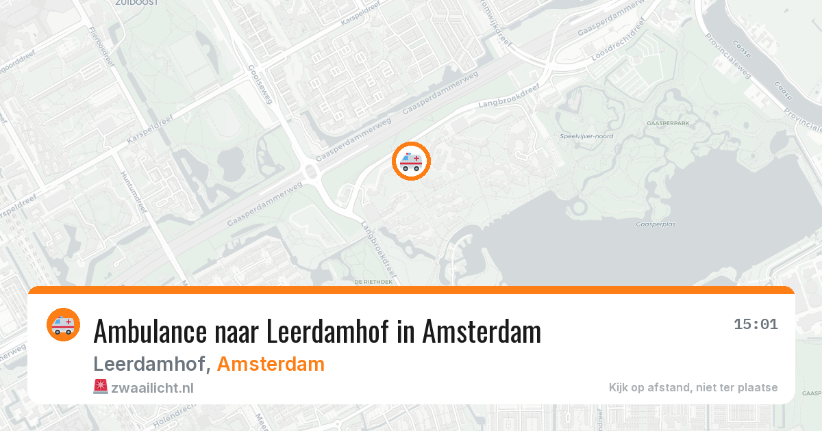 Ambulance naar Leerdamhof in Amsterdam — 17 jul 2026