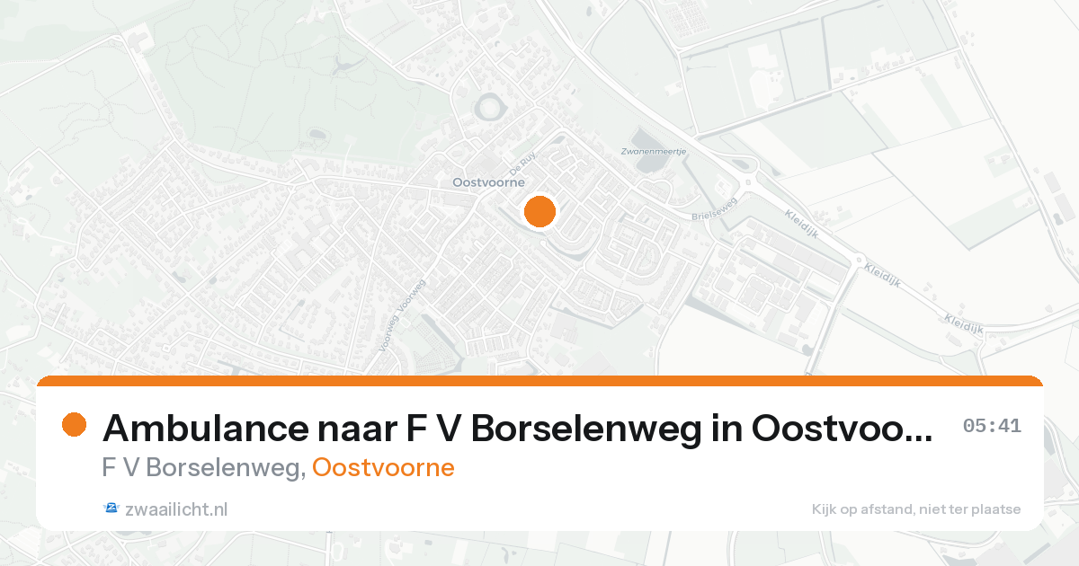 Ambulance naar F V Borselenweg in Oostvoorne — 28 mei 2026