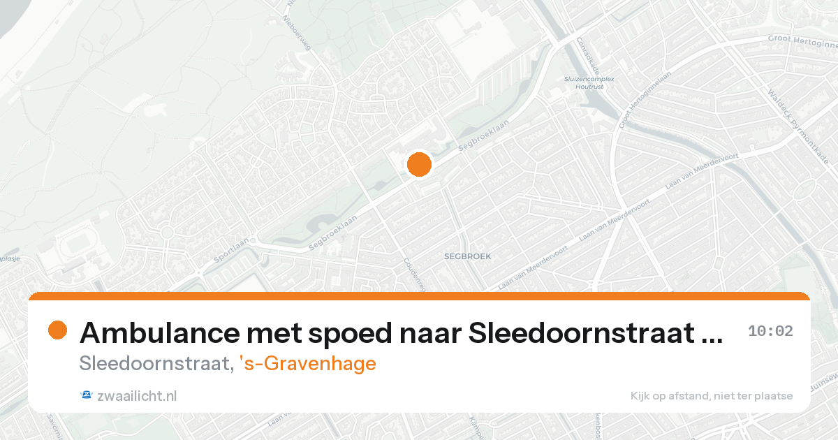 Ambulance met spoed naar Sleedoornstraat in 's-Gravenhage — 28 mei 2026