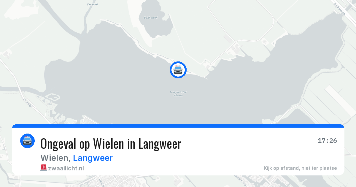 Ongeval op Wielen in Langweer — 26 jul 2026