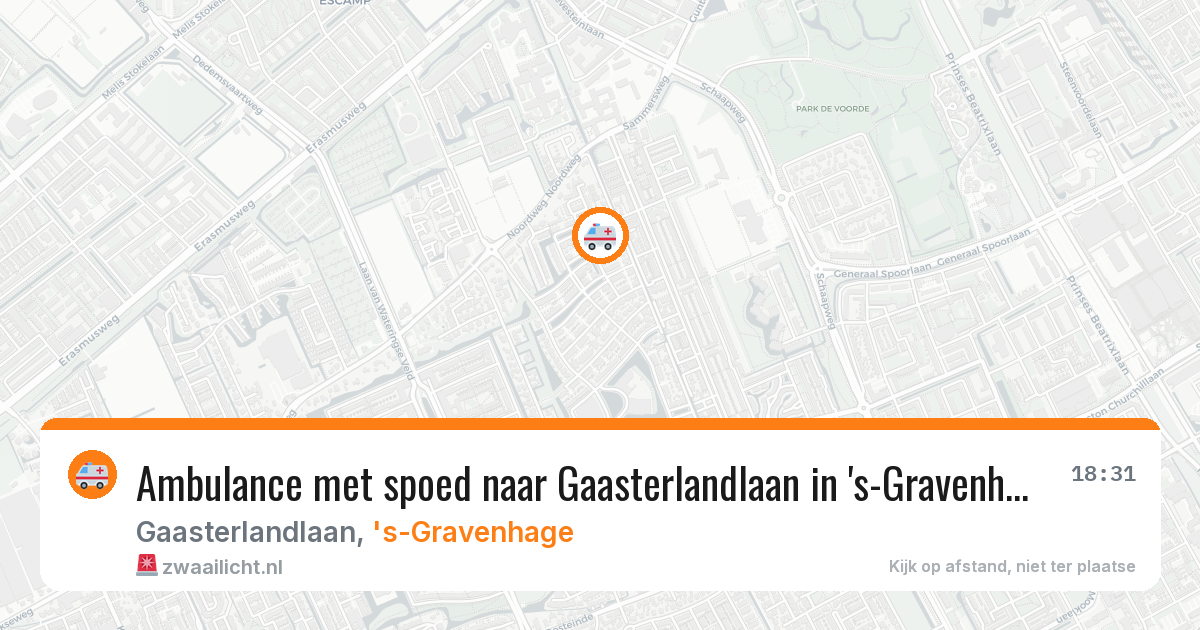 Ambulance met spoed naar Gaasterlandlaan in 's-Gravenhage — 5 aug 2026