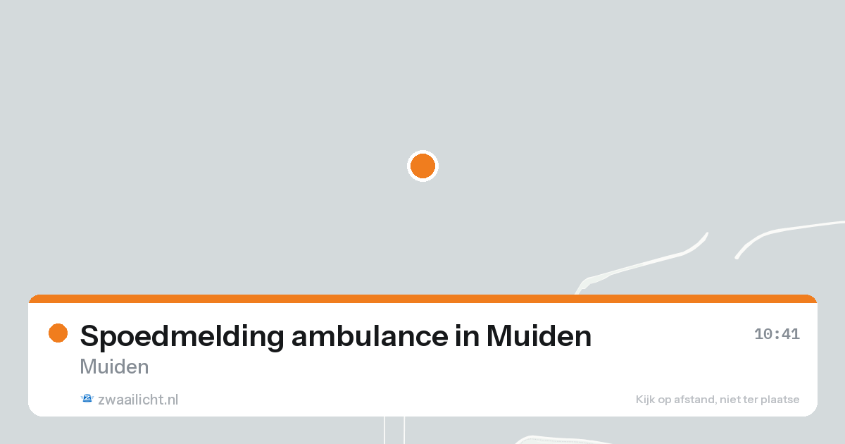 Spoedmelding ambulance in Muiden — 13 aug 2026