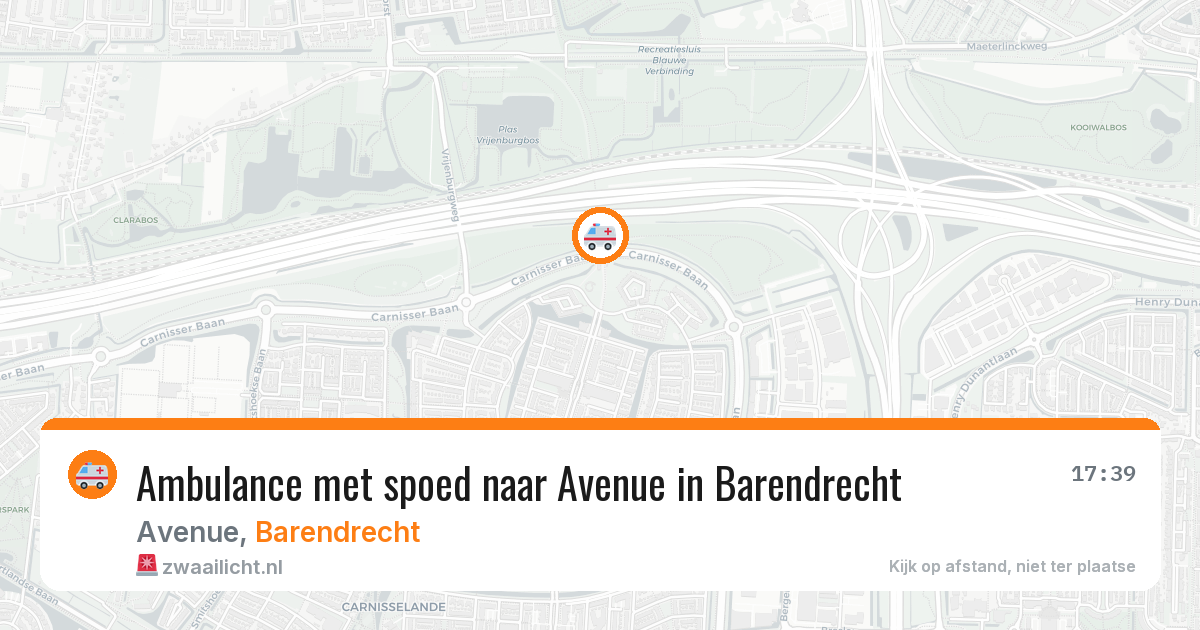 Ambulance met spoed naar Avenue in Barendrecht — 15 jun 2026