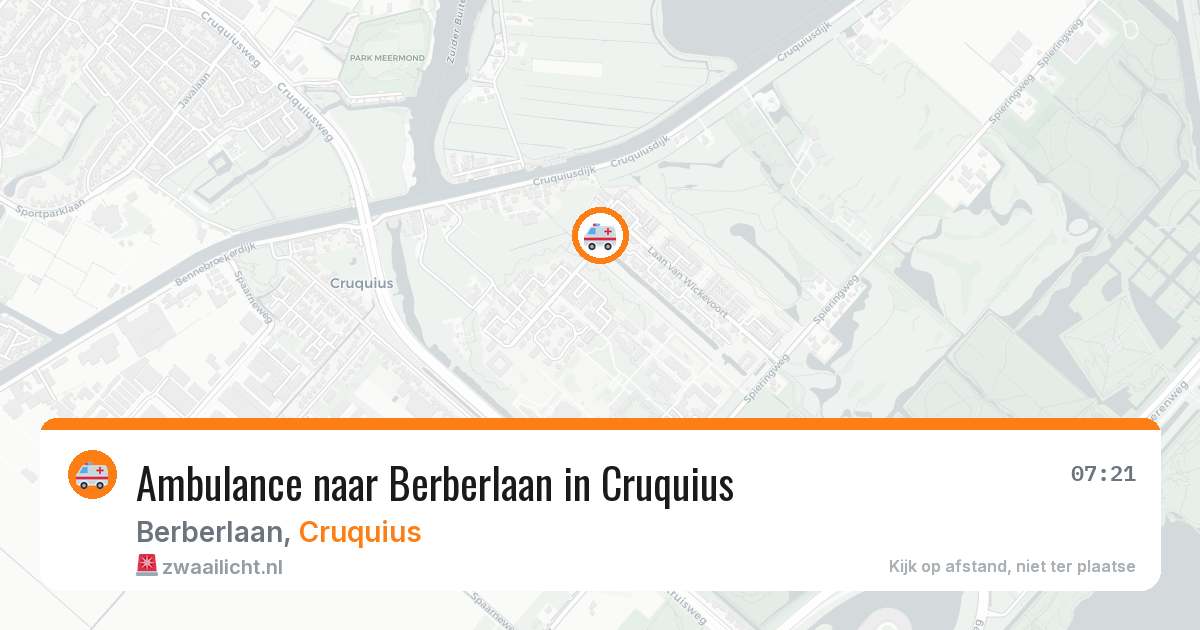 Ambulance naar Berberlaan in Cruquius — 9 apr 2026